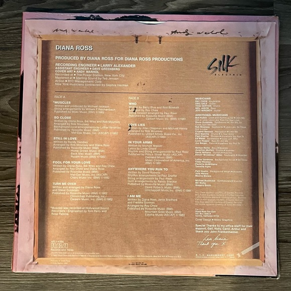 Diana Ross Silk Electric Vinyl Record/Album with Inserts - Picture 4 of 5